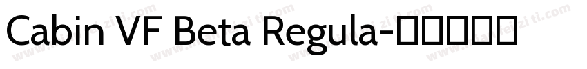 Cabin VF Beta Regula字体转换